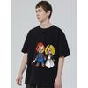 Chucky and Tiffany Cartoon T Shirt Black Horror Movie Characters Print Casual Wear for Men and Women