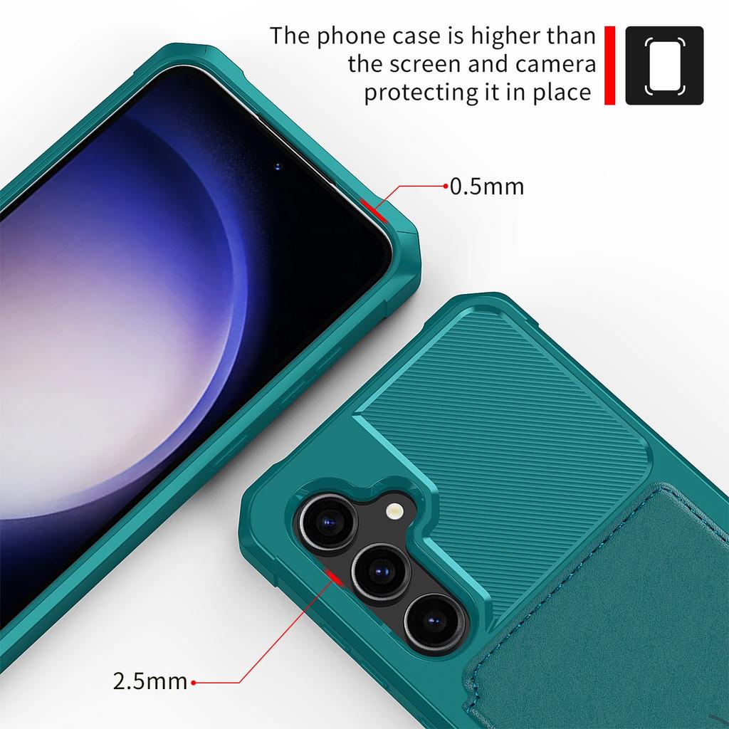Кожаный кошелек-чехол с отделениями для магнитных карт для Samsung Galaxy S23 S25 Ultra S24 S22 Plus A16 A26 A36 A56 A14 Карманный мешочек Чехол