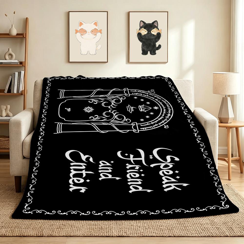 Lord Rings Flannel Blanket Throw Blanket Soft Warm Sofa Bed Camping home Decor Unique Christmas Gift C926297