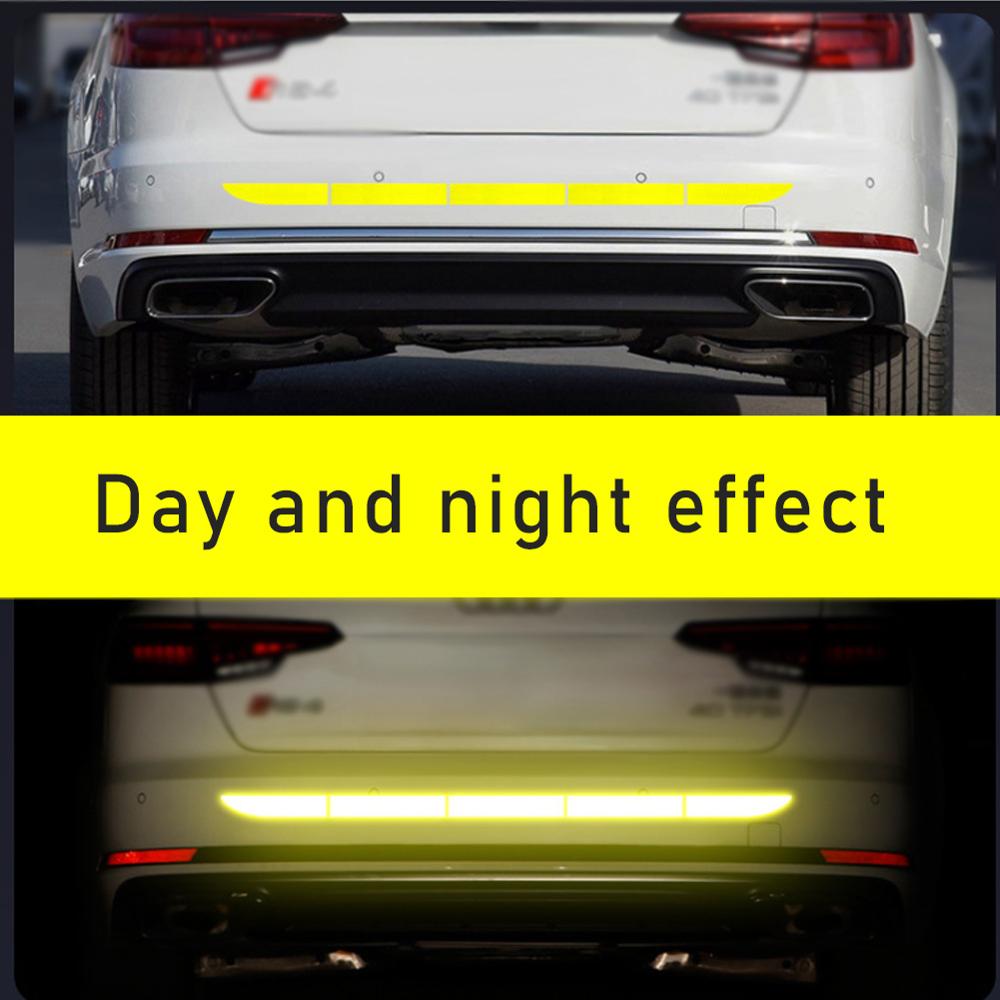 Светоотражающая наклейка для автомобиля, предупреждающая наклейка на багажник автомобиля, нанолента для безопасности вождения, предотвращения столкновений, автомобильный стиль, 4 цвета