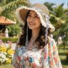 Легкая соломенная шляпа с широкими полями, дышащая, плетеная, солнцезащитная кепка, однотонная, для отпуска, пляжная, повседневная