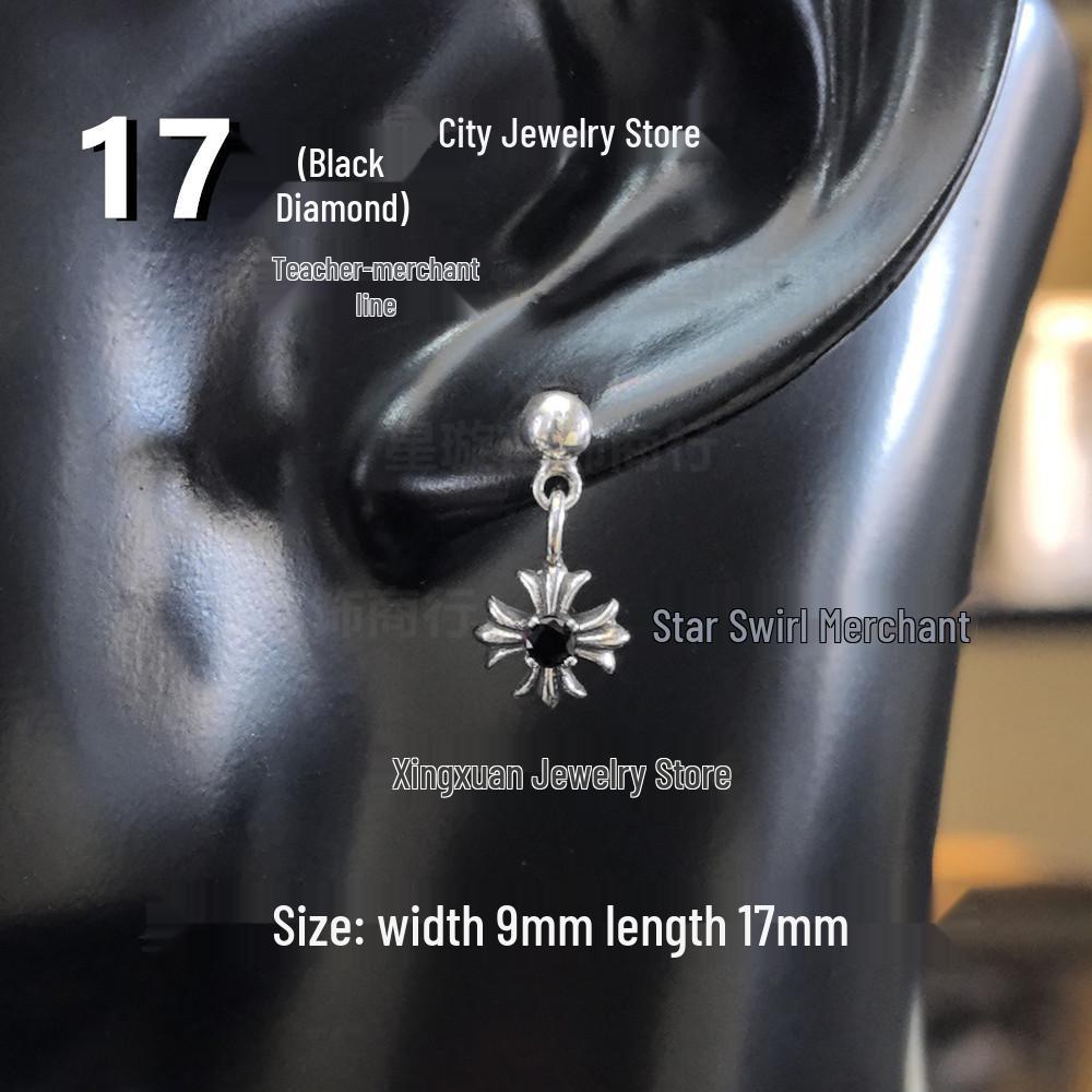 Новые висячие серьги G-Dragon с цветными бриллиантами для мужчин и женщин, белая медь, тайское серебро, серебряная игла s925