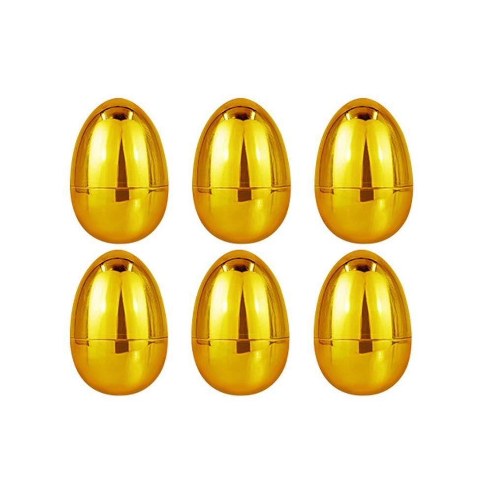 Funny Empty Shell Easter Golden Twisted Egg Plastic Fillable Egg Shell DIY Simulated Eggshell Easter Surprise Toys Party Decor