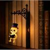 Halloween Bookshelf Lamp Decorative Tabletop Light Skull Ghost Pumpkin Witch Hat Bat Design Battery Powered Plastic Night