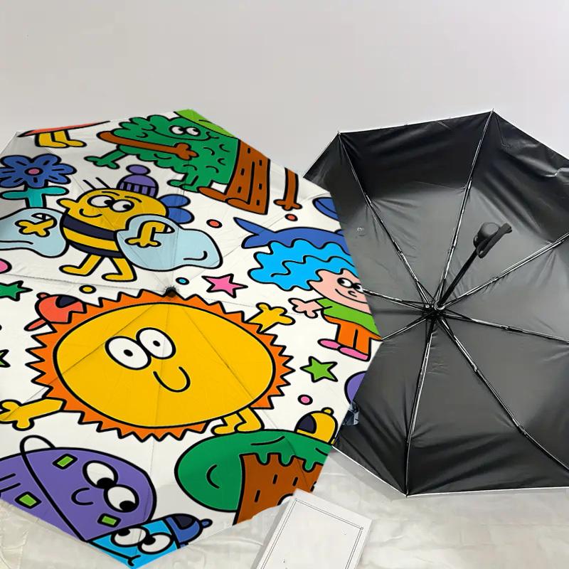 1PC cartoon characters Umbrella-8-Rib Reinforced, Automatic Open, Lightweight & Durable, Cute Fashion Accessory for Outdoor-P26