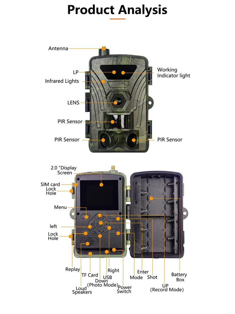 New 4G 4K 60MP Infrared Wildlife Camera with Night Vision - Model PR802LTE