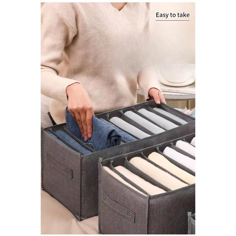 Jeans Storage Box,Clothes Pants Storage God Storage Basket,Underwear Sundry Storage Drawer,Compartmentalized Organizer