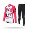 Riding Bicycle Jerseys Cycling Clothing Set Quick Dry Women Long Sleeve Bicycle Clothes Suit
