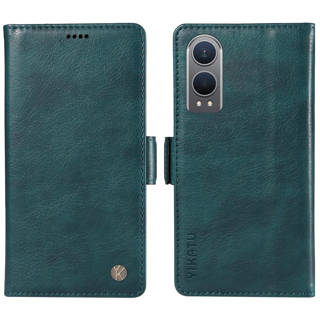 YIKATU YK-007 For OnePlus Nord CE4 Lite 5G/Oppo K12x 5G (China) Wallet Case Litchi Grain Leather Phone Protective Cover