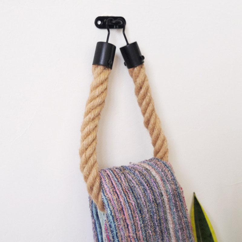 Держатель для туалетной бумаги без проколов, льняная веревка, держатель для бумажных полотенец, самоклеящаяся веревка для подвешивания бумаги, настенный держатель для салфеток