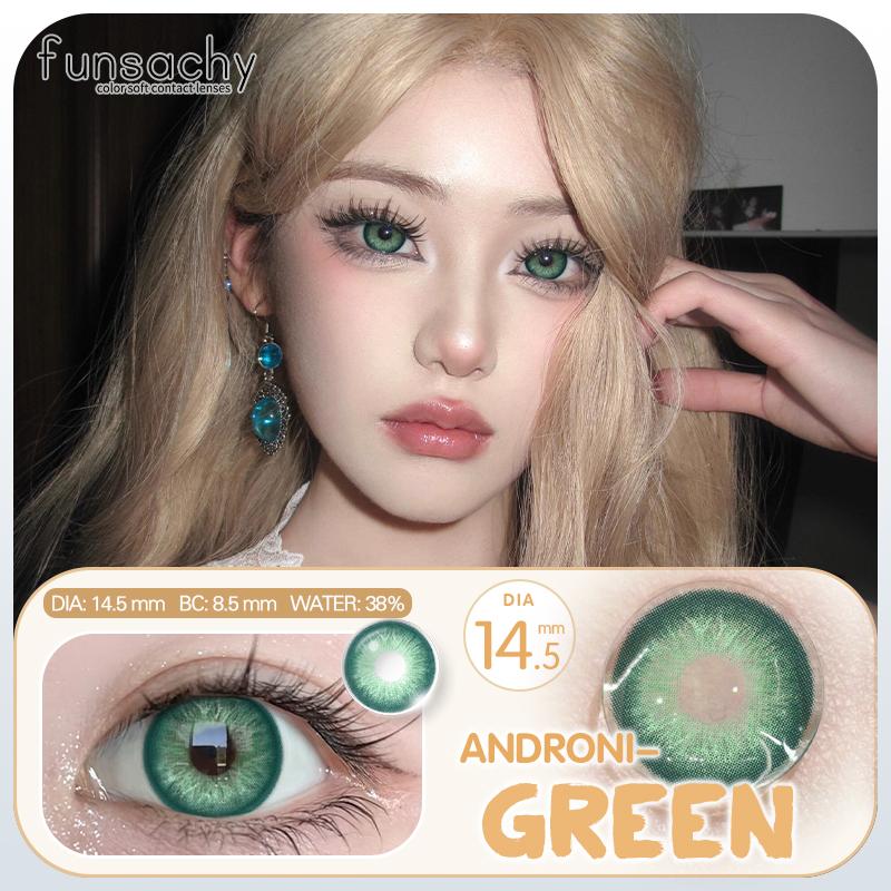 FUNSACHY 2pcs Natural Look Blue Eye Lenses Colored Contact Lenses for Eyes Eye Makeup Beauty Pupil Gray Eyes New Fashion Lens