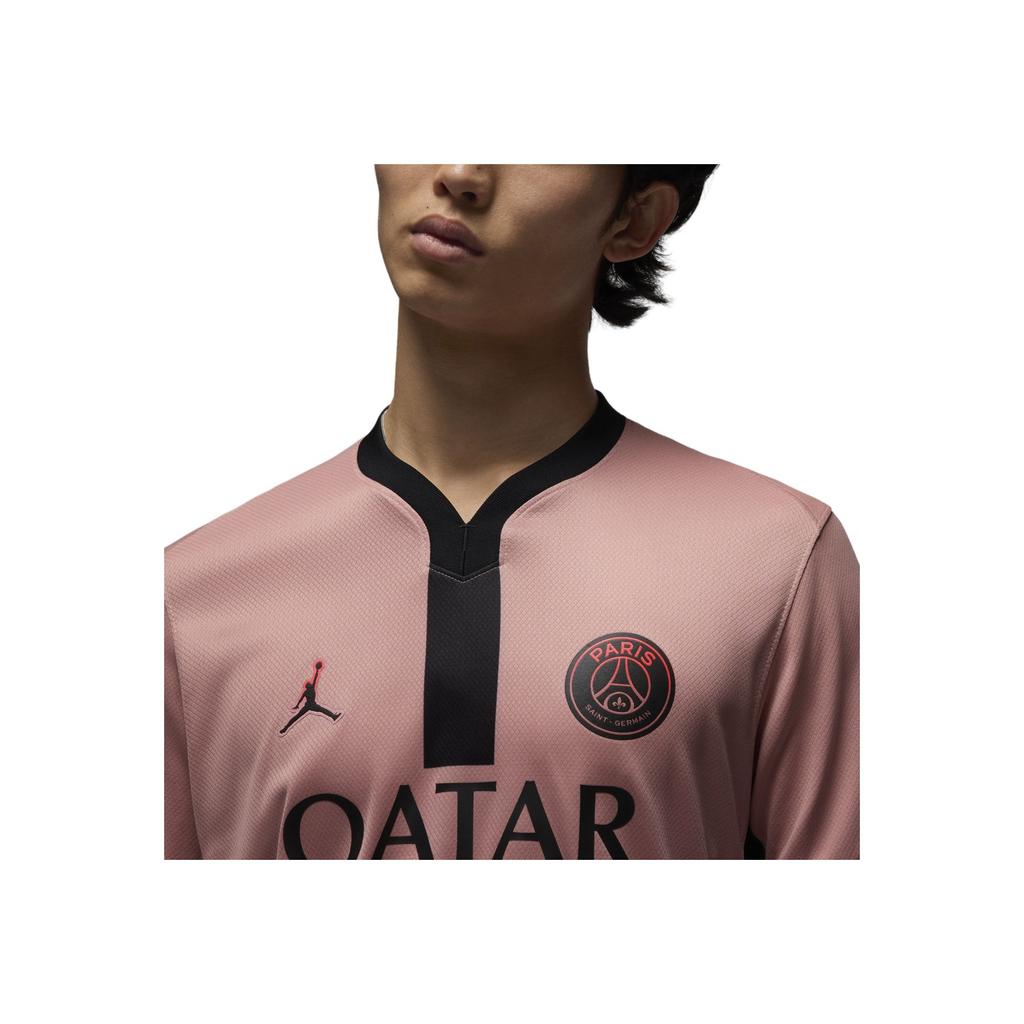 Jordan Dri Fit Paris Saint Germain удобная модная дышащая быстросохнущая ретро футболка унисекс топы ржаво-розовый черный FQ2024-686