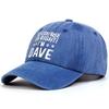 Unisex OF COURSE IM RIGHT IM DAVE Print Wash Baseball Caps Spring and Autumn Outdoor Adjustable Casual Hats Sunscreen Hat