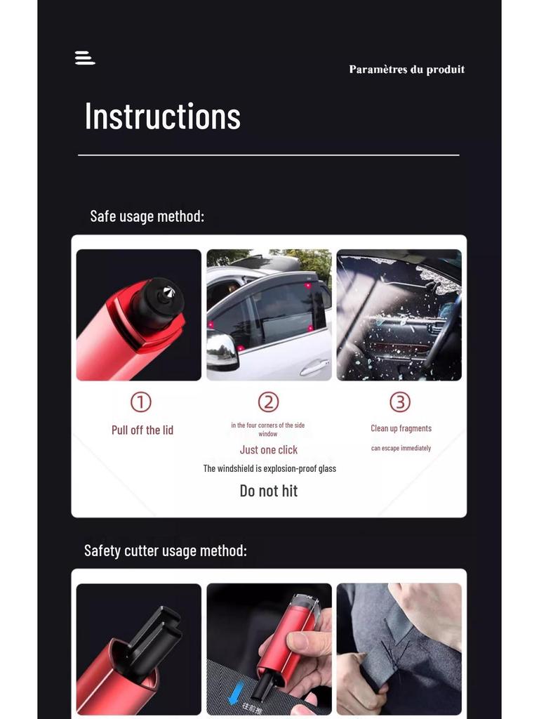 New Customer Discount: Portable Multi-Functional Car Safety Hammer & Seatbelt Cutter