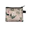 Canvas Coin Purse Floral Plaid Print Zipper Pouch Small Wallet Children Female Key Card Holder Mini Money Bag
