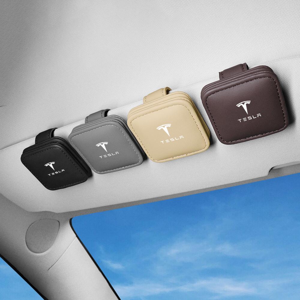 Car Sunglasses Holder Clip Universal Magnetic Glasses Eyeglass Hanger Clip For Tesla Model 3 Model S Model X Model Y Invader