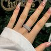 Exquisite Christmas Bestseller: S925 Sterling Silver Women's Ring with Zircon and Diamond Design - Elegant Wedding Style Thick Band