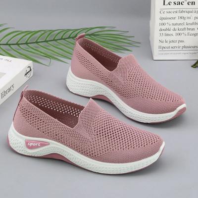 Модная обувь для мам, носки, сетчатая обувь, мягкая подошва, спортивная женская, 2024, новая женская обувь, повседневная, дышащая