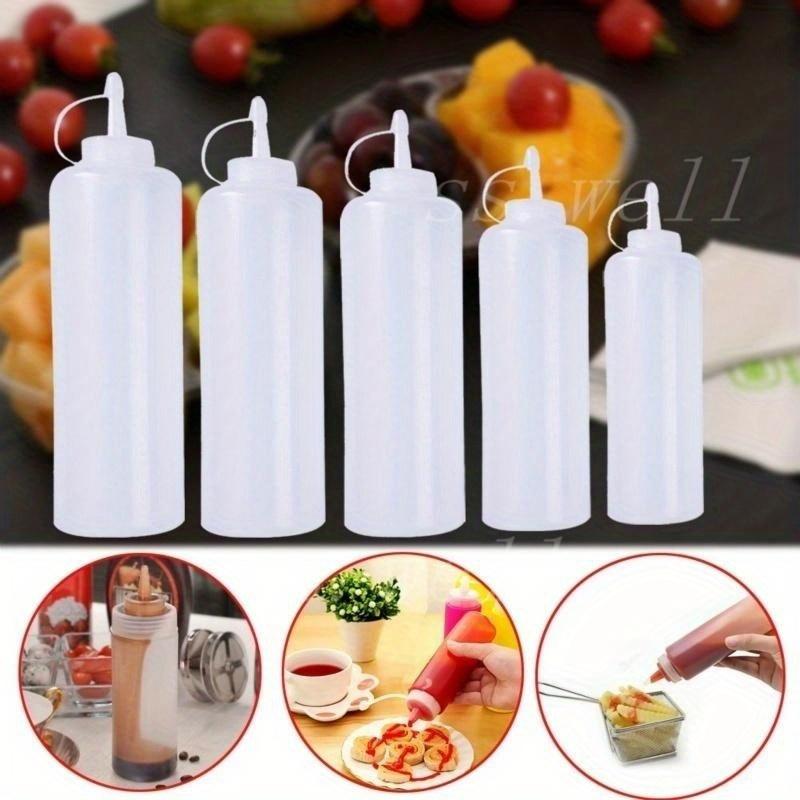 Kitchen Convenience Tools 24OZ Plastic Squeeze Bottle Condiment Dispenser Mustard Ketchup Sauce Vinegar Accessories Supplies