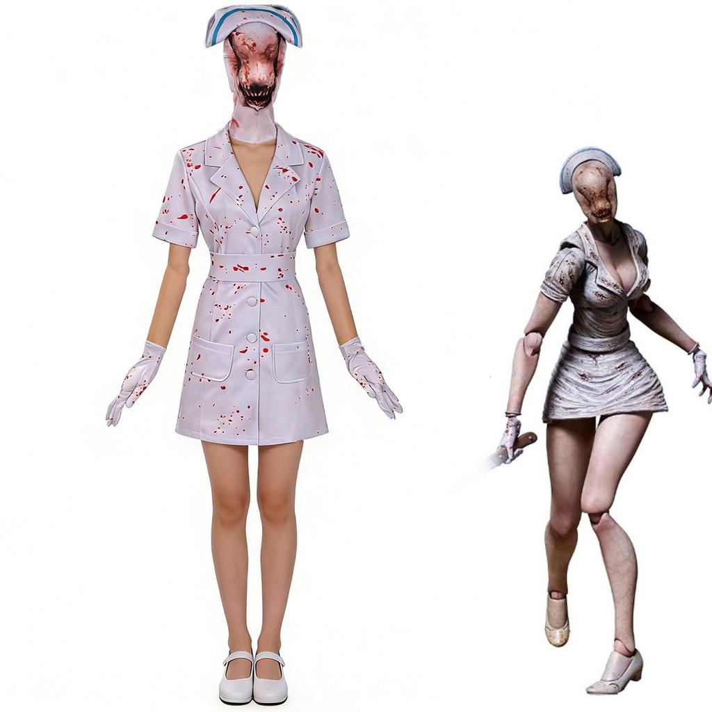 Костюм Косплея Медсестры из Silent Hill Для Хэллоуина Ужасы Ролевые Игры Девочки и Мальчики