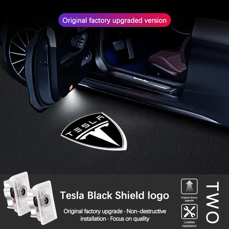 ALC1 LED Car Door Welcome Light Projector Ghost Shadow Lamp Accessories For Tesla Model 3 Model S Model Y Model X