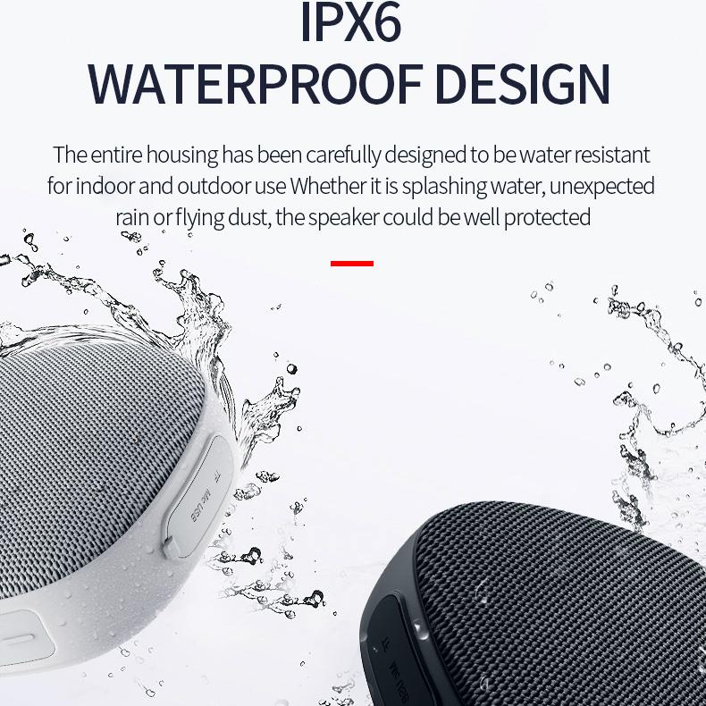 Rockmia EBS-303 5 Вт Мини-портативная колонка Bluetooth 5.0 Тканевая сетка Сабвуфер с функцией магнита Водонепроницаемый Проигрыватель TF-карт Звуковая коробка Подарок