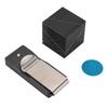 Pool Cue Chalk Holder Aluminum Alloy Flip Cover Chalk Box with Back Clip for Standard Chalks Black