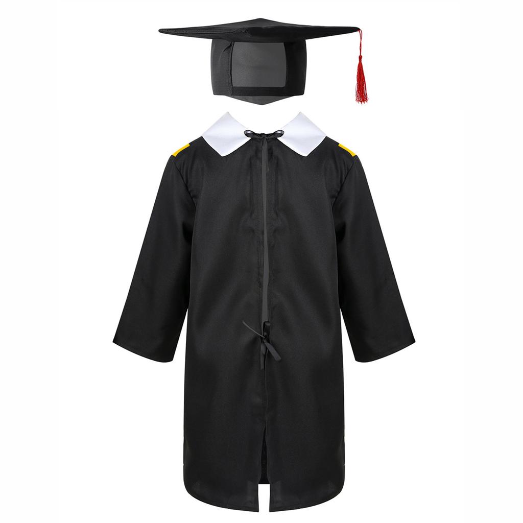 Кепка для выпускного платья, детский комплект унисекс, халат с кепкой с кисточками для церемонии дошкольной начальной школы