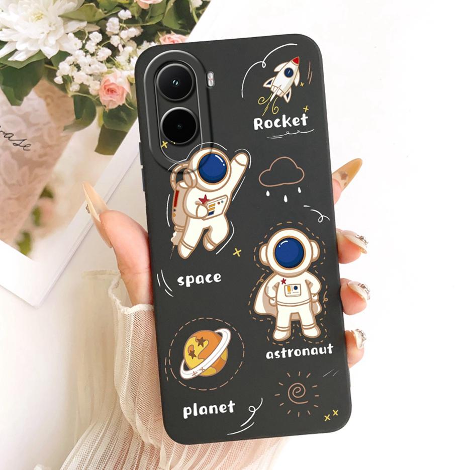 Для Xiaomi Poco M7 4G Чехол Милый Динозавр Астронавт Расписная Крышка Мягкий Силиконовый Чехол для Телефона Для Xiaomi Poco M7 Plus M7Plus 5G Сумки
