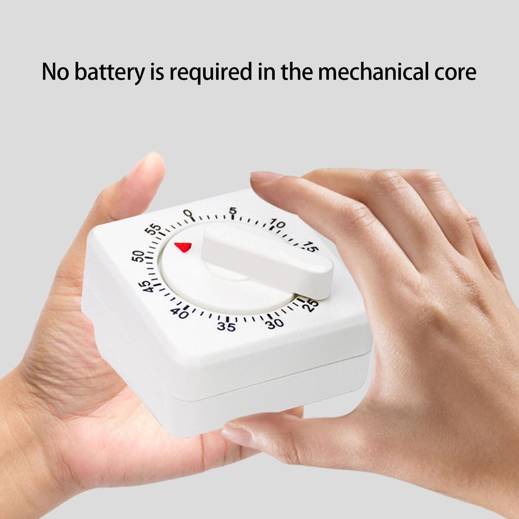 Кухонный таймер для приготовления пищи, часы шеф-повара, громкий будильник, не требуются батарейки, 100% механический, напоминание обратного отсчета