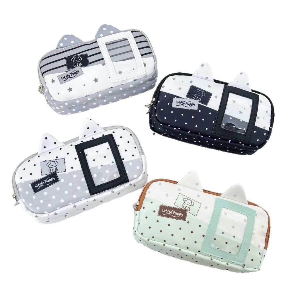 Desktop Storage Polka Dot Pencil Case Y2K Star Stripe Stationery Bag Stationery Holder