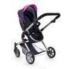 BAYER Landau pour poupée Neo Star licorne bleu et rose avec sac à bandoulière et panier d'achat intégré - convertible poussette