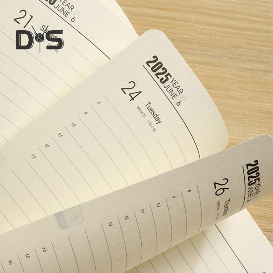 Планировщик блокнотов на 2025 год, ежедневный, еженедельный, ежемесячный календарь, плотная бумага, непромокаемый дизайн, обложка из искусственной кожи, офисный планировщик для учебы