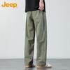 Jeep Men's Loose-Fit Straight-Leg Cotton Casual Pants