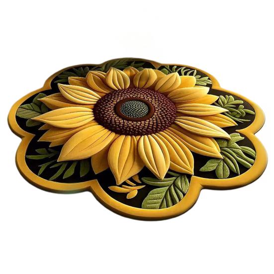 3D Flower Floor Mat Absorbent Large Flower Area Rug Non-Slip Bathroom