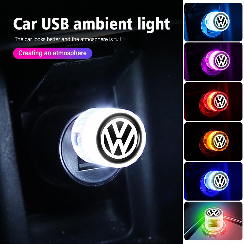 For Volkswagen VW Car Portable Environment Light Plug Play Colorful Decor Lamp Passat Golf 4 5 6 Tiguan Polo Scirocco Jetta CC zg6