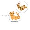 Women European‑American 18K Gold‑Plated Stainless‑Steel Geometric Animal Open Ring