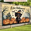 Party Backdrop Halloween Castle Flat Spooky Witches Pumpkins Ghosts Haunted Parties Photo Booth Background Party Decor