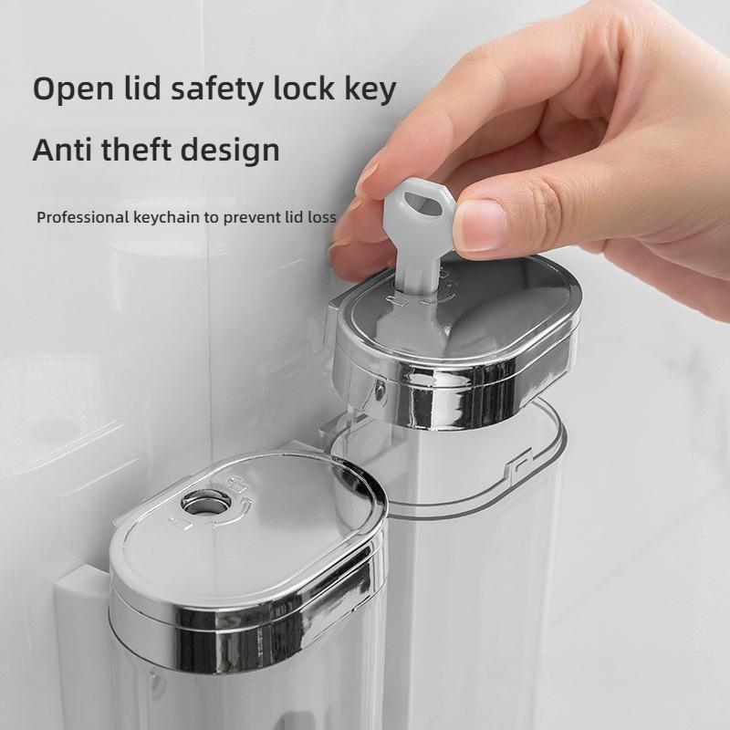 1 шт. Настенный дозатор для мыла без сверления, для ванной комнаты, шампуня, кондиционера, с насосом для душа, ручной, дозатор для жидкого мыла