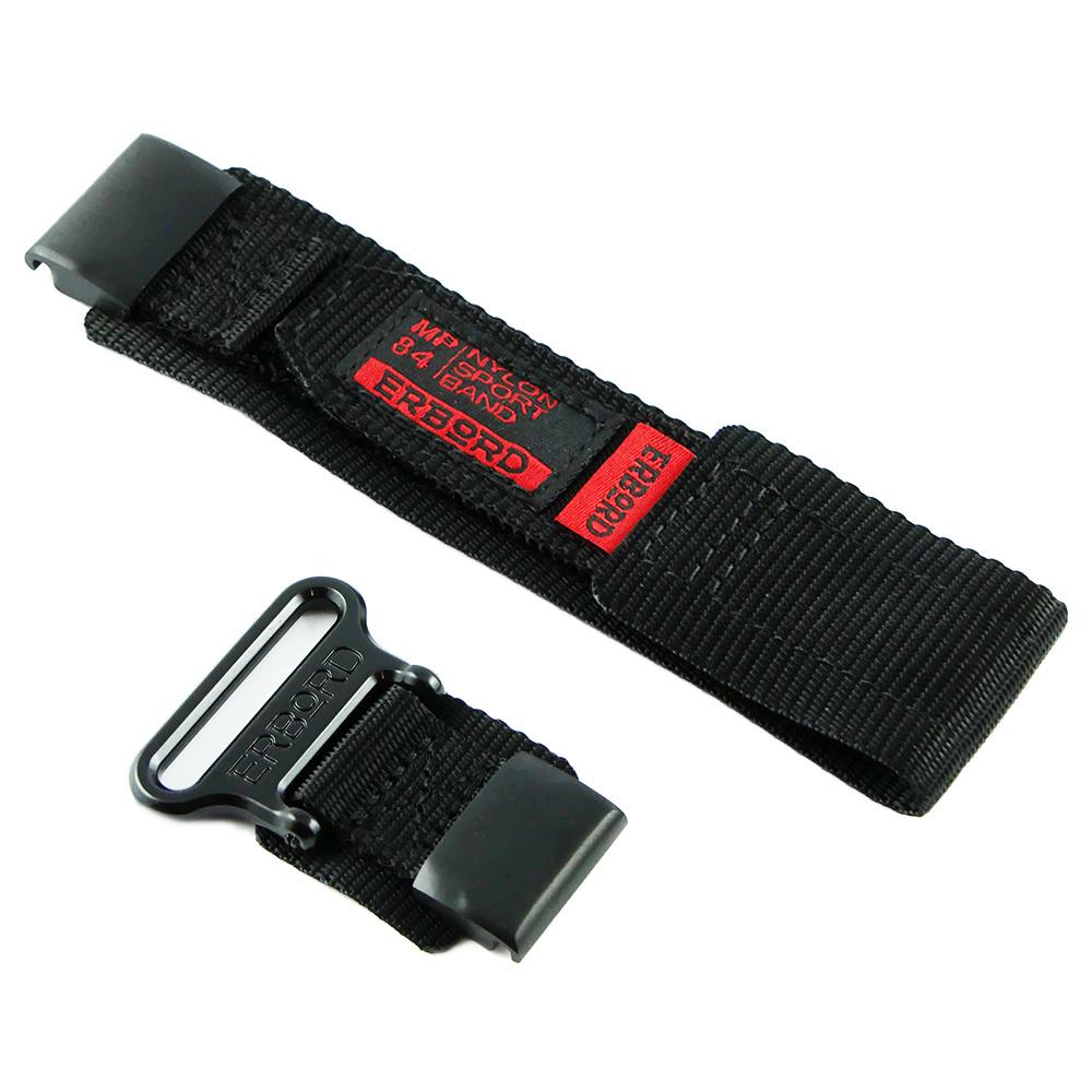 ERBORD MP84 Quickfit Nylon Strap for Garmin Fenix 5X/6X/6X PRO/7X, Black, Size /
