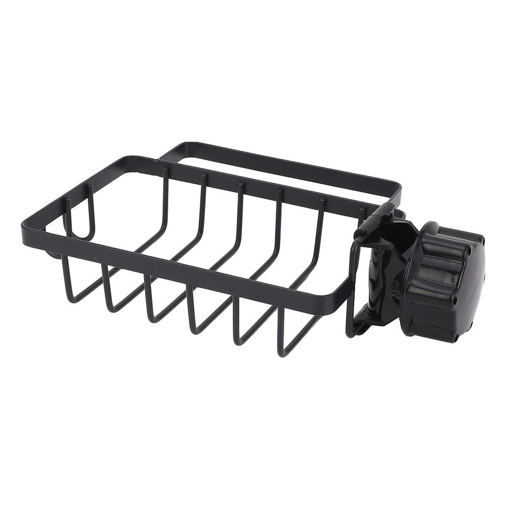 Kitchen Sink Faucet Organizer Carbon Steel Multi Function Drainage Faucet Drain Rack for 2.2 To