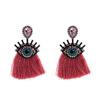 Devil's Eye Drip Oil Alloy Earrings: Trendsetting European & American Street Style