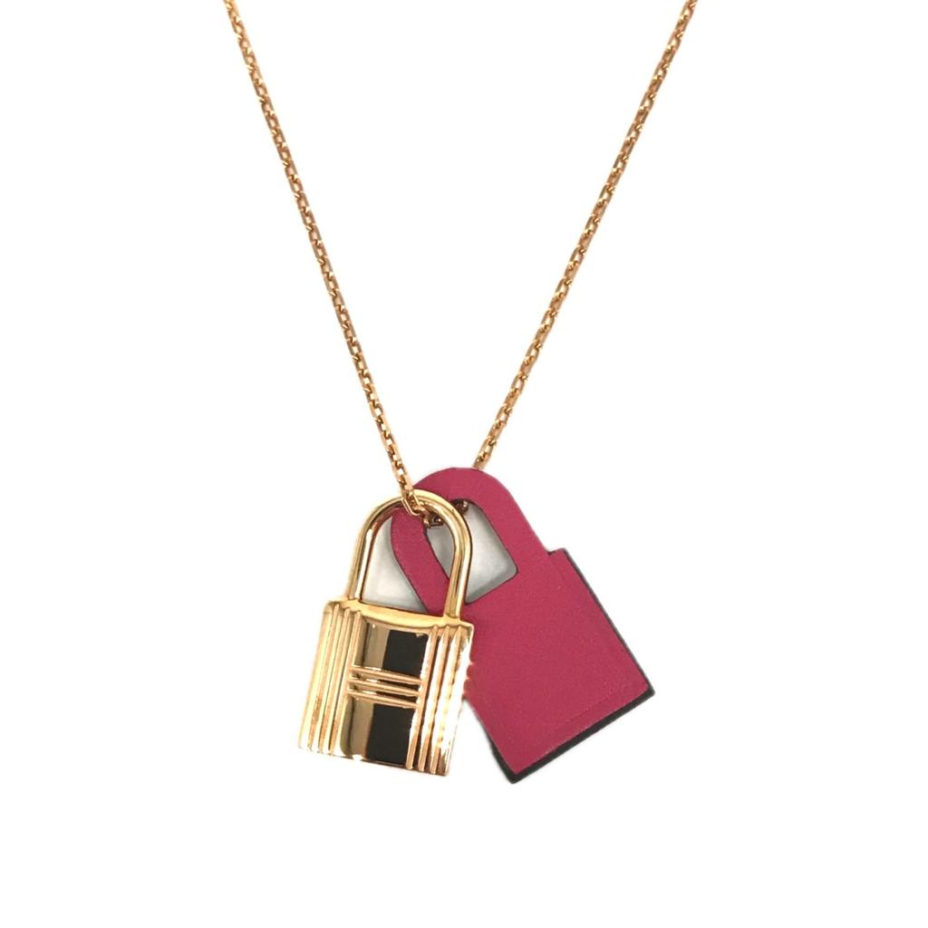 Used HERMES OkeleyNecklace leather Women