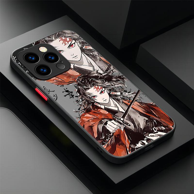 Аниме D-Demon Slayer для iPhone 16 15 promax Чехол для телефона для iPhone 13 чехол силиконовый матовый чехол противоударный защитный мягкий чехол