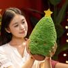 35cm Christmas Green Tree Plush Pillow Doll For Room And Sofa Decoration