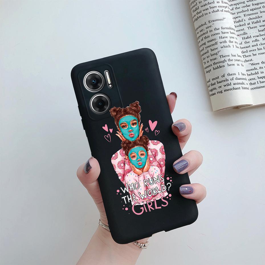 Case For Xiaomi Redmi 10 5G Case Silicone Soft Cute Pretty Girls Cover Funda For Xiaomi Redmi 10 5G 22041219G 22041219NY Bumper