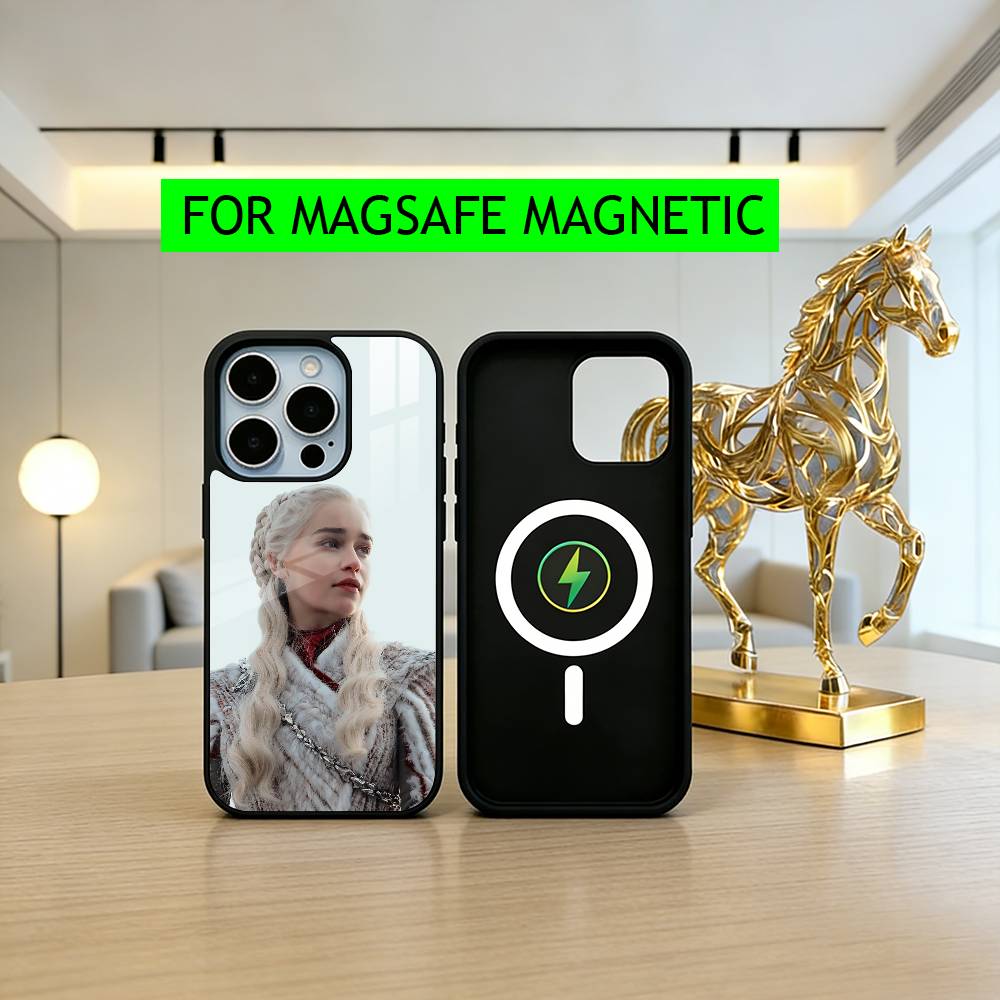 E-Emilia C-Clarke-ES Phone Case For iPhone17,16,15,14,13,12,11 Plus,Pro Magnetic For Magsafe Wireless Charging