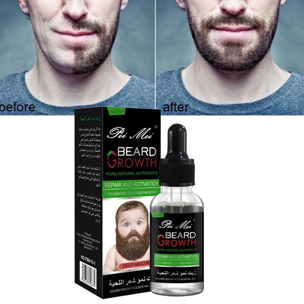 Beard Growth Oil Serum Fast Growing Mustache Facial Hair Grooming 30ml