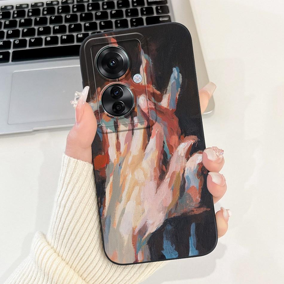 For OPPO Reno11 F 5G Case Reno 11F CPH2603 2024 Elegant Printing Camera Protective Shockproof Soft Silicone Phone Cases