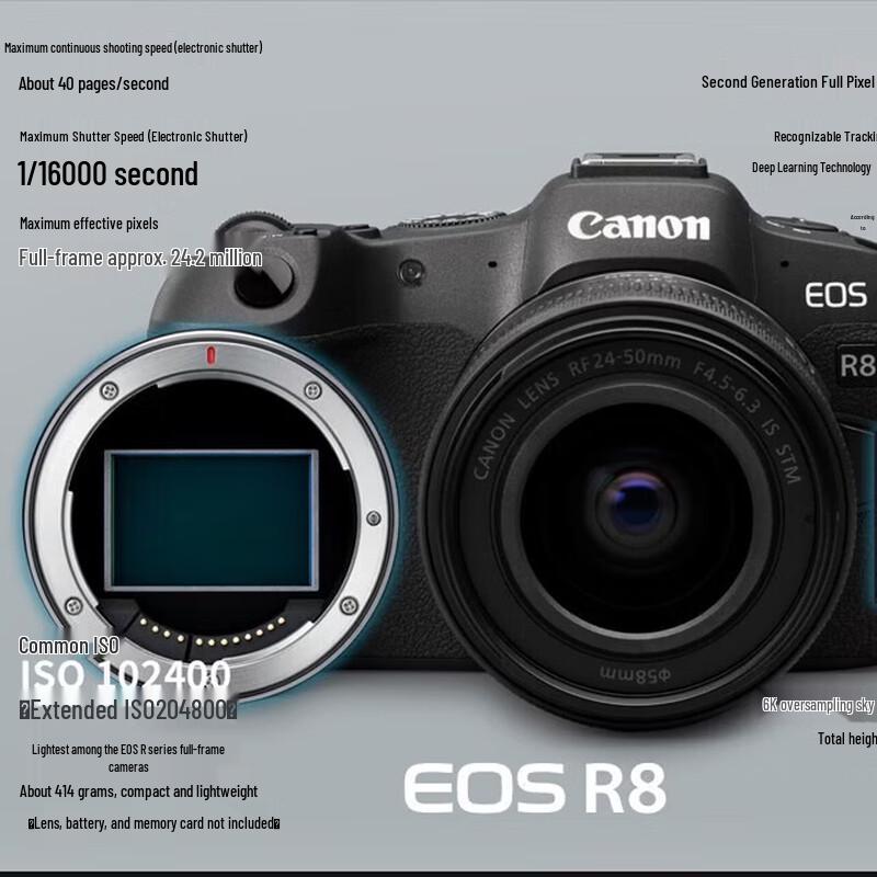 Canon Полнокадровая беззеркальная камера EOS R8 (Китайская версия)